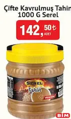 SEREL ÇİFTE KAVRULMUŞ TAHİN 1000 G SEREL ÇİFTE KAVRULMUŞ TAHİN 1000 G